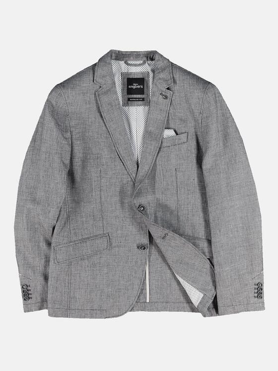 engbers Herren Hochwertiges Freizeit-Sakko Hellgrau 31508
