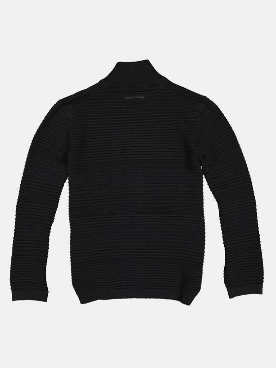 emilio adani Herren Cardigan mit Struktur Schwarz 32691