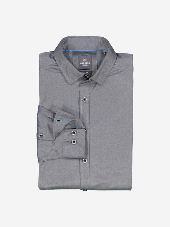ENGBERS GERMANY Herren Langarm-Hemd slim fit Grau 37877