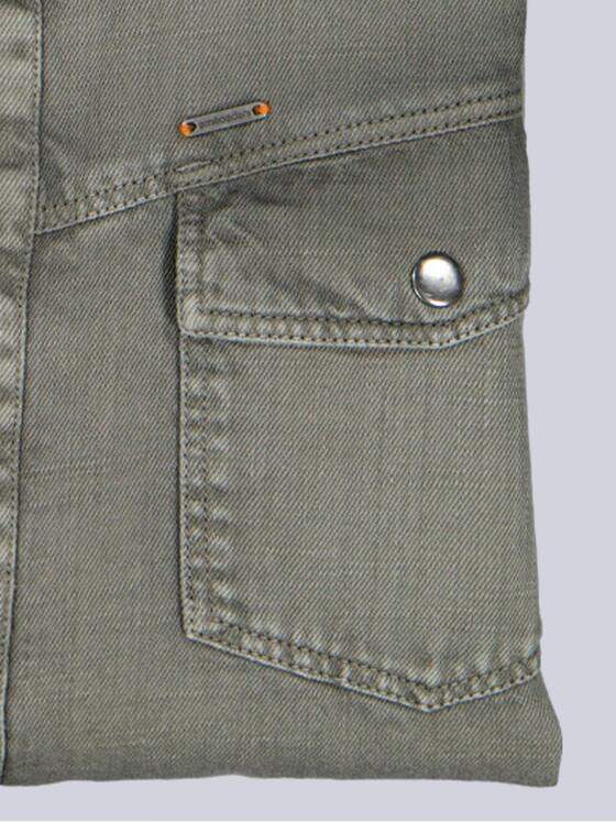 emilio adani Herren Overshirt mit besonderer Waschung Oliv 40333