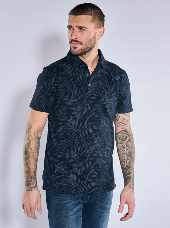 emilio adani Herren Polo-Shirt slim fit Blau 36971