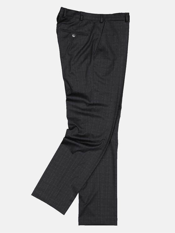 emilio adani Herren Anzug-Hose dezent kariert Schwarz 33687