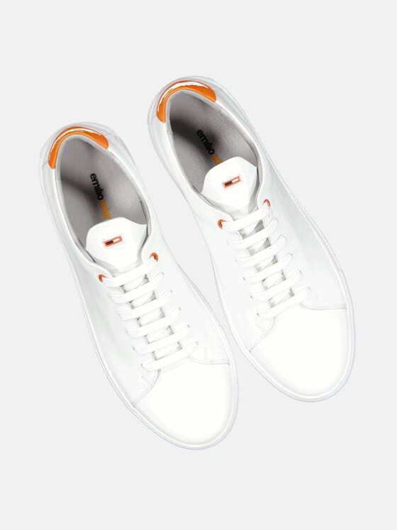 emilio adani Herren Sneaker aus Leder Weiß 33571