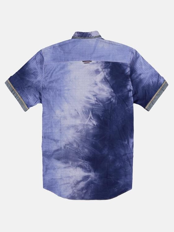 engbers Herren Hemd in moderner Batikoptik Saphirblau 29448