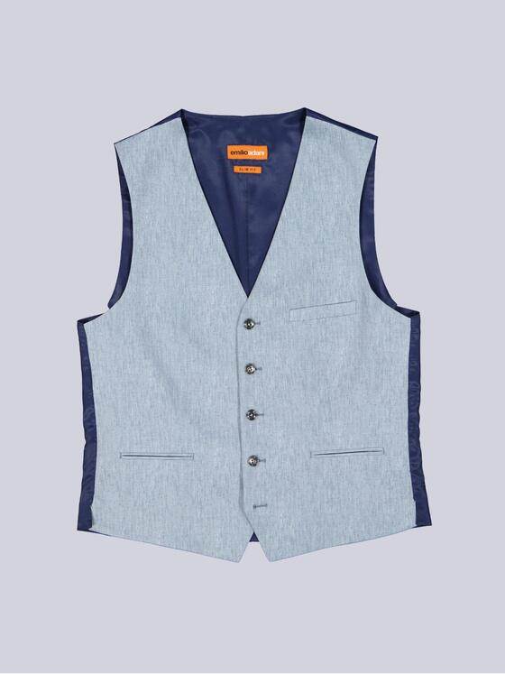 emilio adani Herren Anzug-Weste slim fit Blau 38444