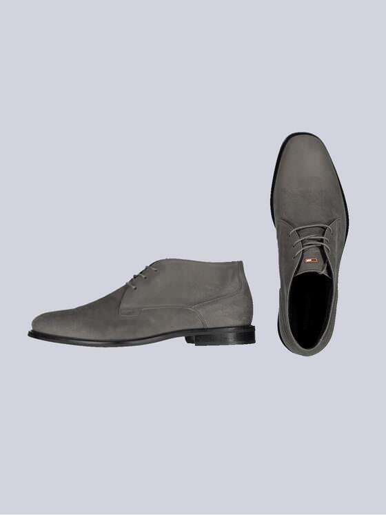 emilio adani Herren Boots aus Nubuk-Leder Grau 35456