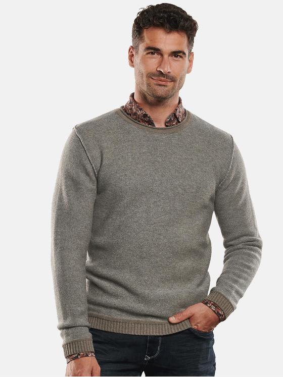 engbers Herren Pullover mit Kaschmiranteil Beige 32350