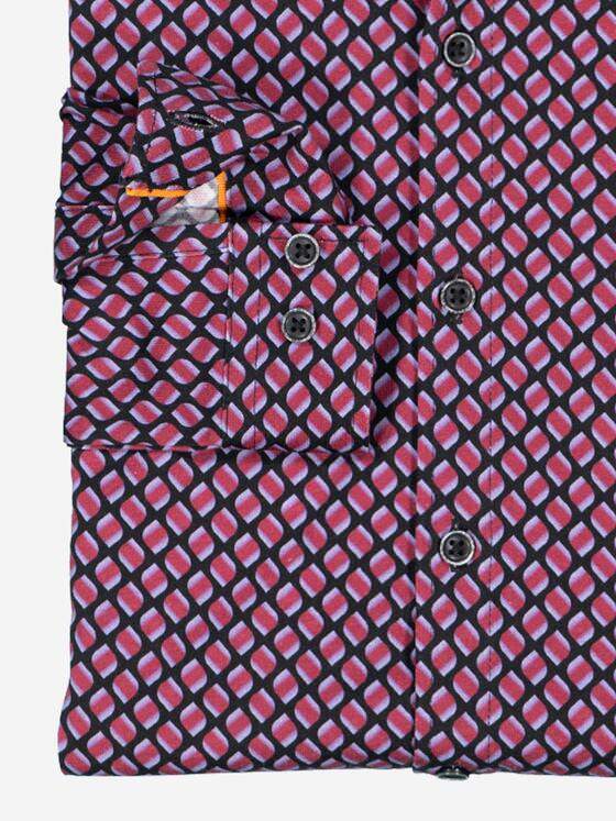 emilio adani Herren Langarm-Hemd slim fit Rot 37629