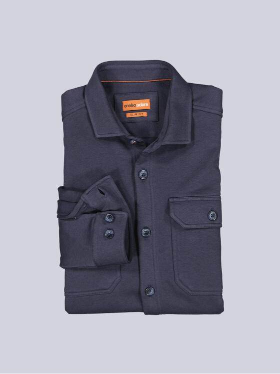 emilio adani Herren Overshirt uni Blau 39207