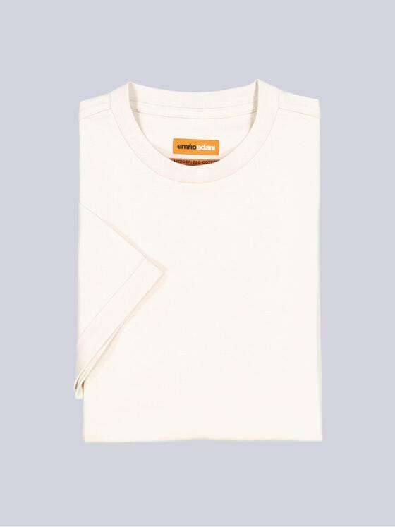 emilio adani Herren T-Shirt aus hochwertiger Baumwolle Beige 38316