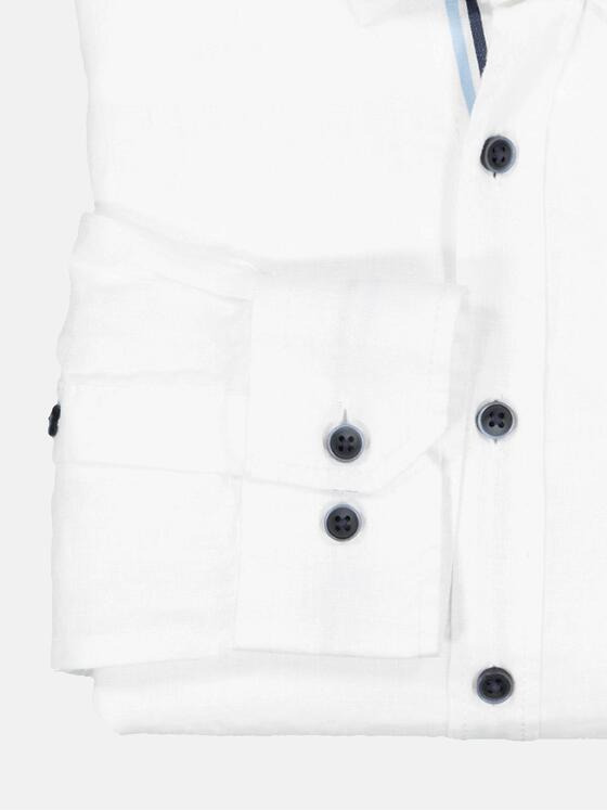 engbers Herren Langarm-Hemd aus Leinen Reinweiss 36647