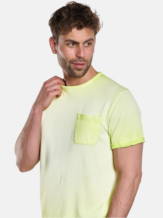 ENGBERS GERMANY Herren T-Shirt Rundhals Limonengelb 33105