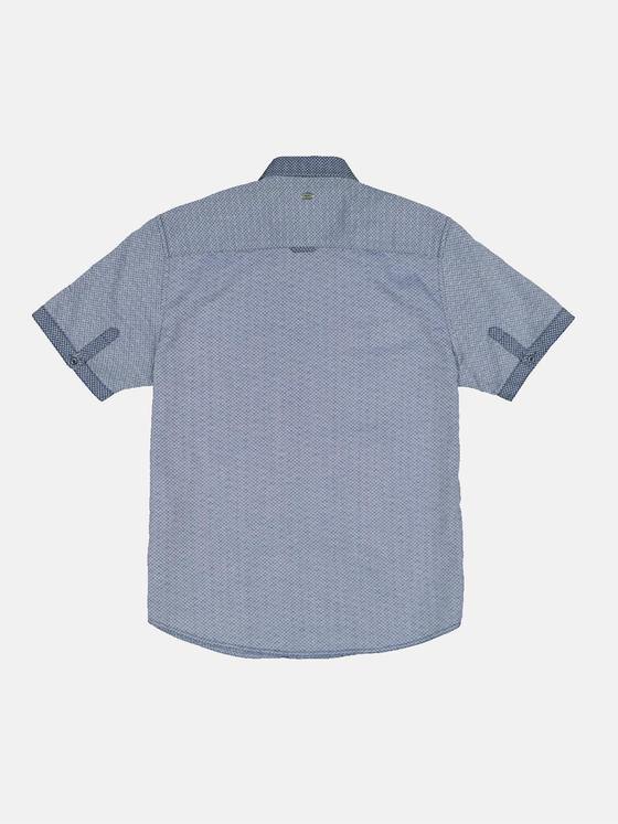 engbers Herren Kurzarm-Hemd gemustert Blau 34759