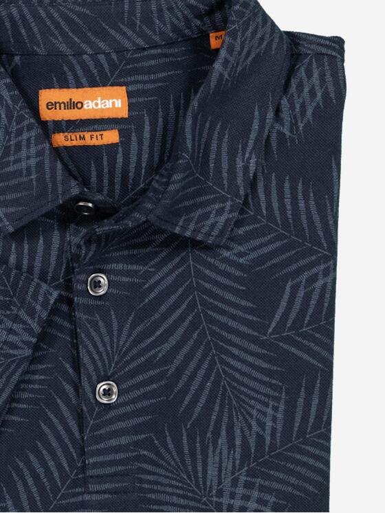 emilio adani Herren Polo-Shirt slim fit Blau 36971