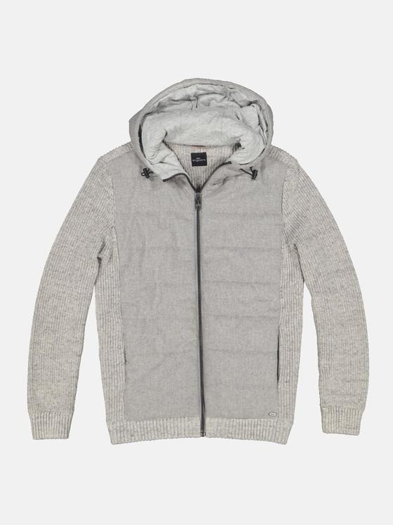 engbers Herren Strickjacke mit Kapuze Silbergrau 33854