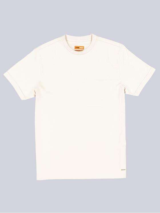 emilio adani Herren T-Shirt aus hochwertiger Baumwolle Beige 38316