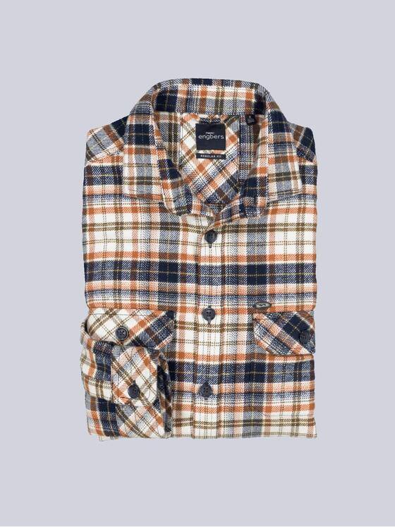engbers Herren Langarm-Hemd kariert Orange 35532