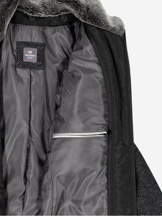 ENGBERS GERMANY Herren Mantel regular Schwarz 37535