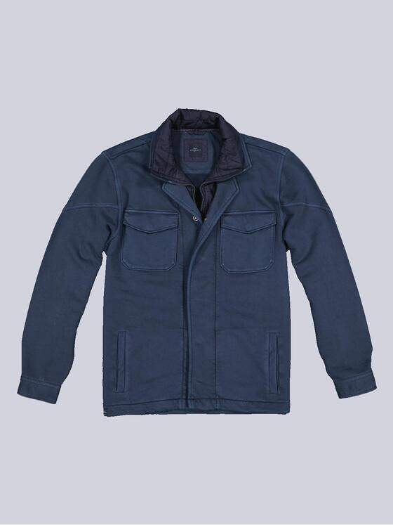 engbers Herren Sweatjacke mit Nylon-Einsatz Saphirblau 33397