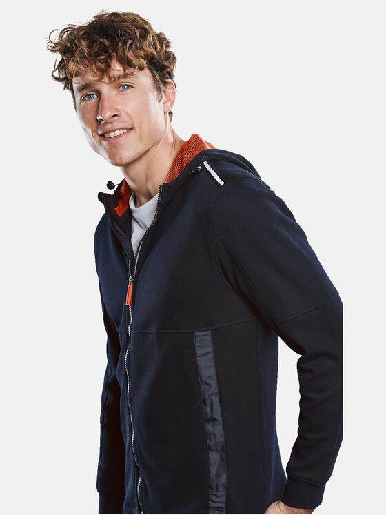 engbers Herren Sportive Sweatjacke mit Kapuze Saphirblau 30272