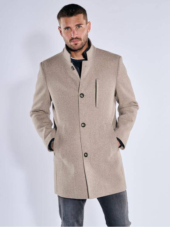 emilio adani Herren Mantel mit heraustrennbarem Inlet Hellbraun 39388