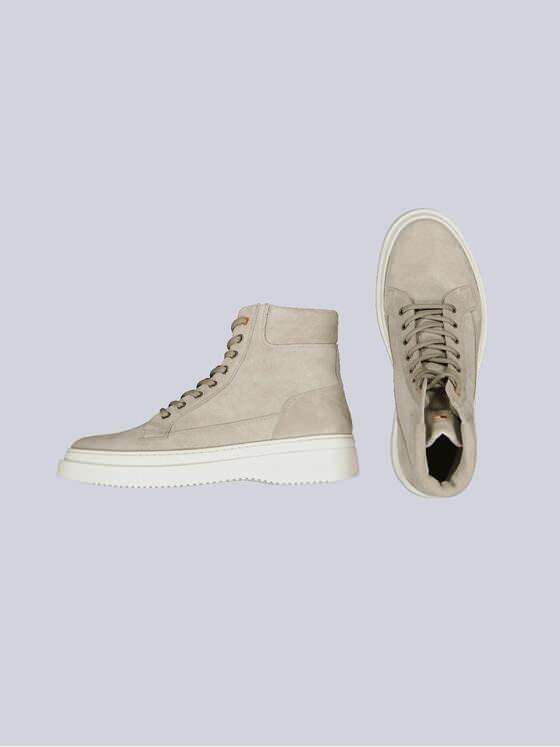 emilio adani Herren Sneaker-Boot aus Leder Beige 33552