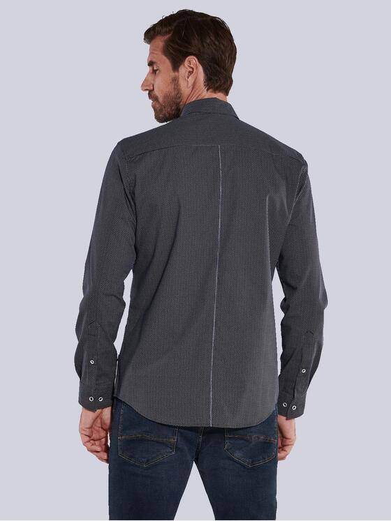 engbers Herren Langarm-Hemd gemustert Blau 36164