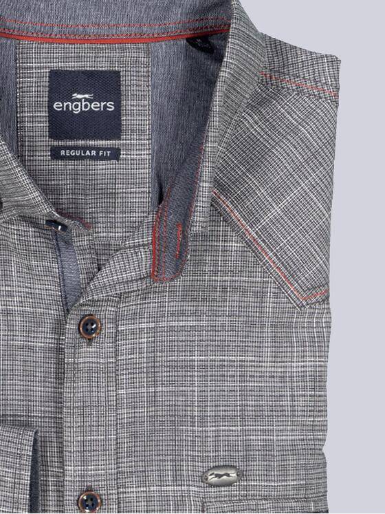 engbers Herren Langarm-Hemd uni Grau 35220