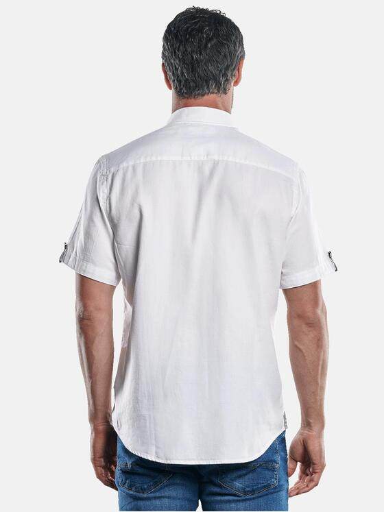 engbers Herren Hemd mit Kontrastdetails Reinweiss 29480