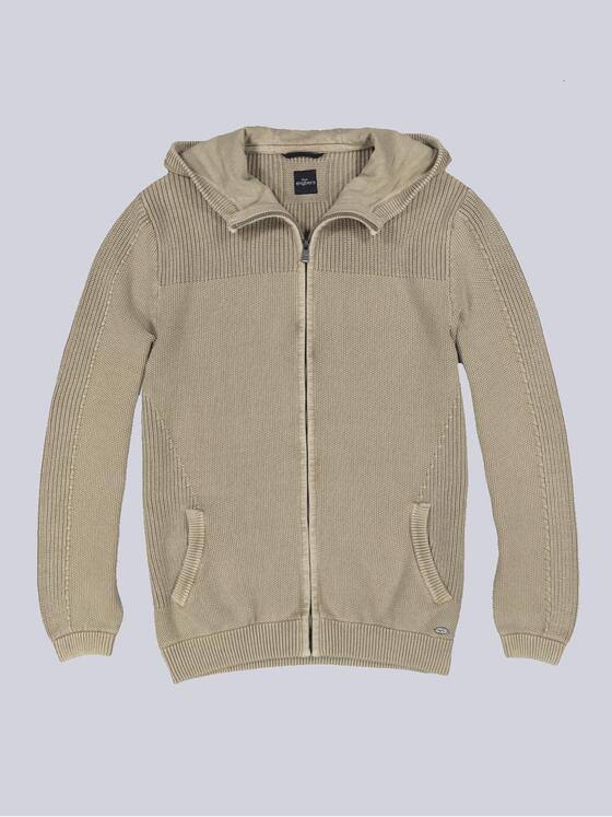 engbers Herren Strickjacke strukturiert Beige 36317