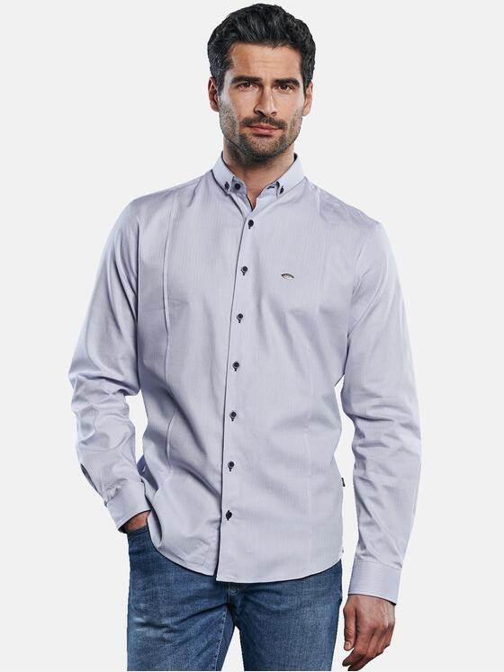 engbers Herren Hemd mit edlen Teilungsnähten Hellgrau 30938