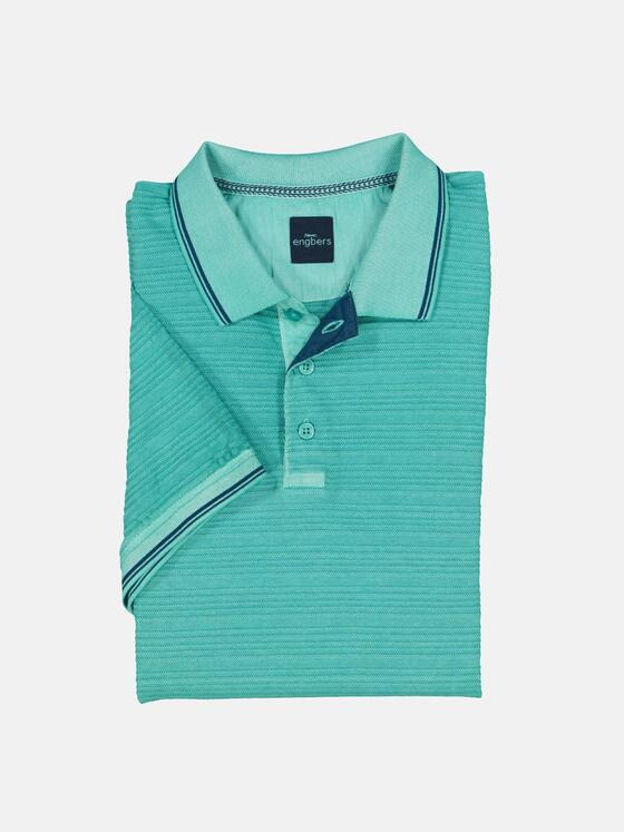 engbers Herren T-Shirt mit Polo-Kragen Türkis 36331
