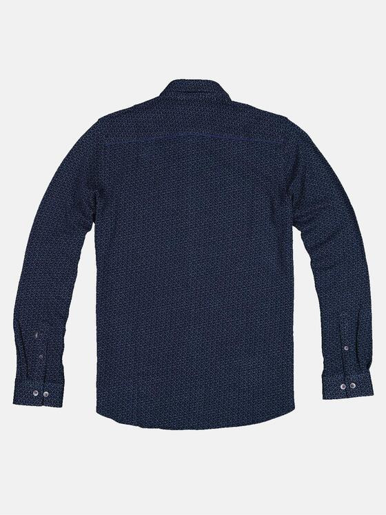 engbers Herren Langarm-Hemd gemustert Marineblau 32466