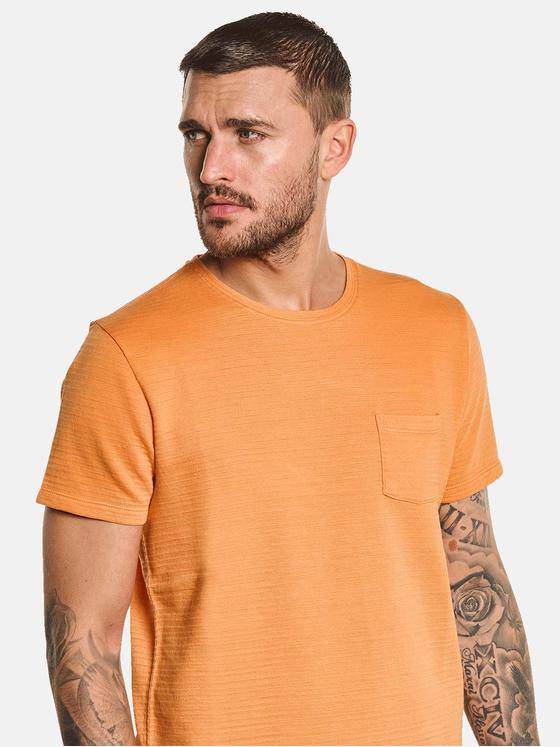 emilio adani Herren T-Shirt gestreift Orange 32753