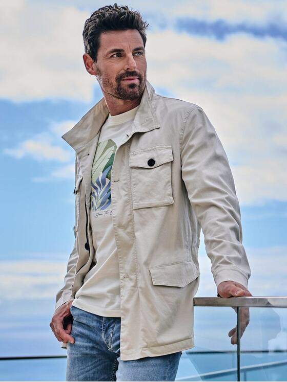 ENGBERS GERMANY Herren Jacke im Fieldjacket Design Naturweiss 38405