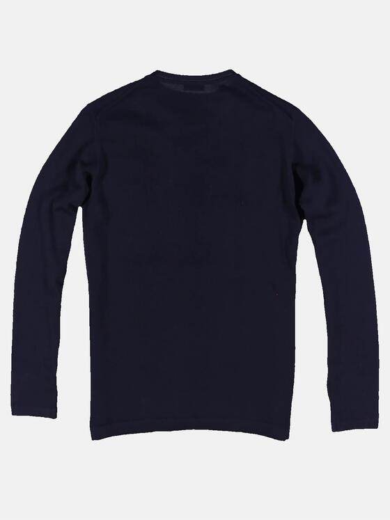 emilio adani Herren Pullover aus reiner Merino Wolle Blau 30803
