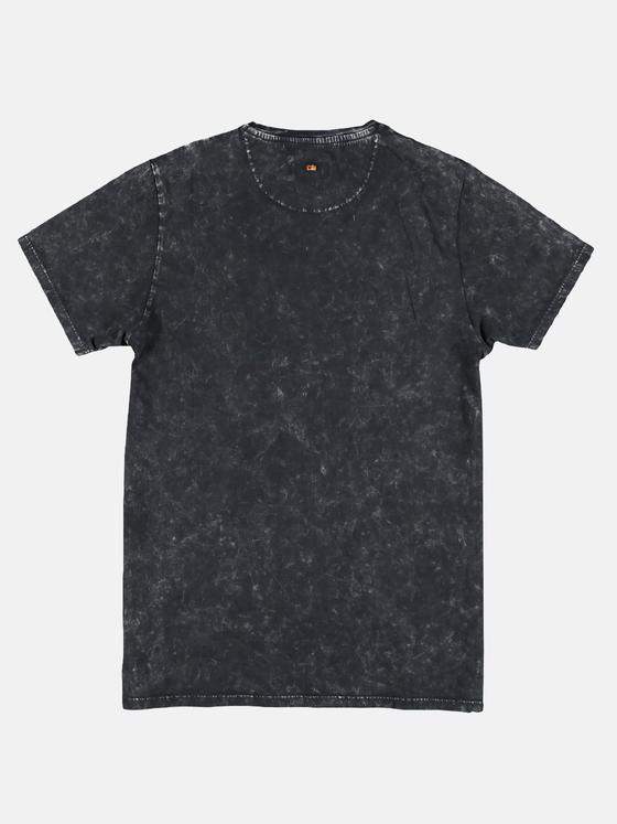 emilio adani Herren Basic T-Shirt mit spannendem Farbeffekt Grau 29187