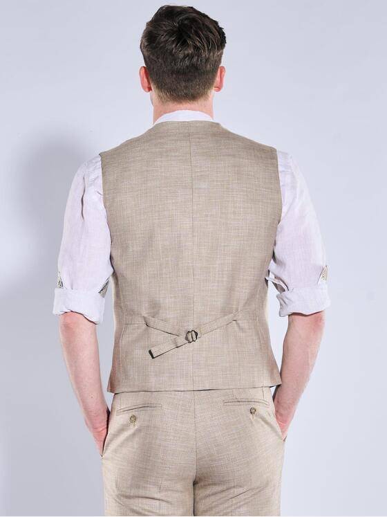 engbers Herren Sakko-Weste slim fit Beige 38394