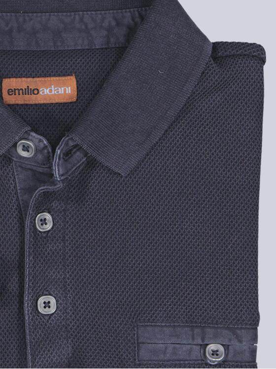 emilio adani Herren Polo-Shirt uni Blau 38958