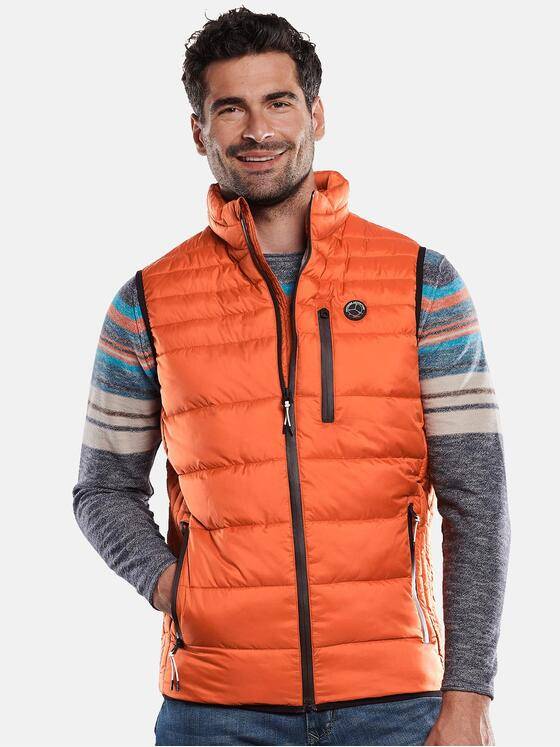 engbers Herren Steppweste mit leichter Struktur Blutorange 31908