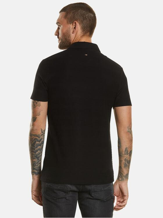 emilio adani Herren Polo-Shirt gestreift Schwarz 34561
