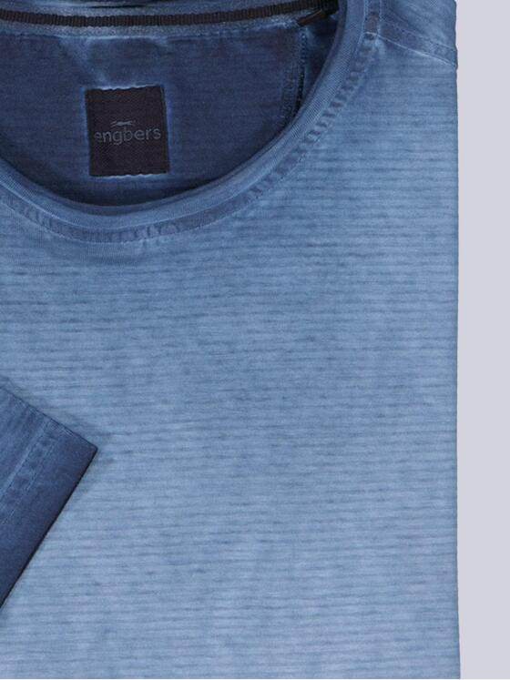 engbers Herren T-Shirt gestreift Saphirblau 38979