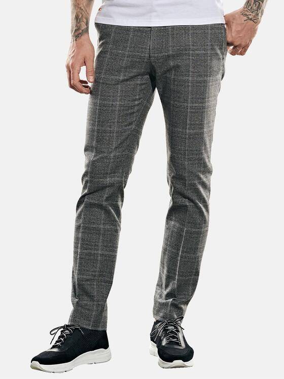 emilio adani Herren Hose kariert Grau 31890