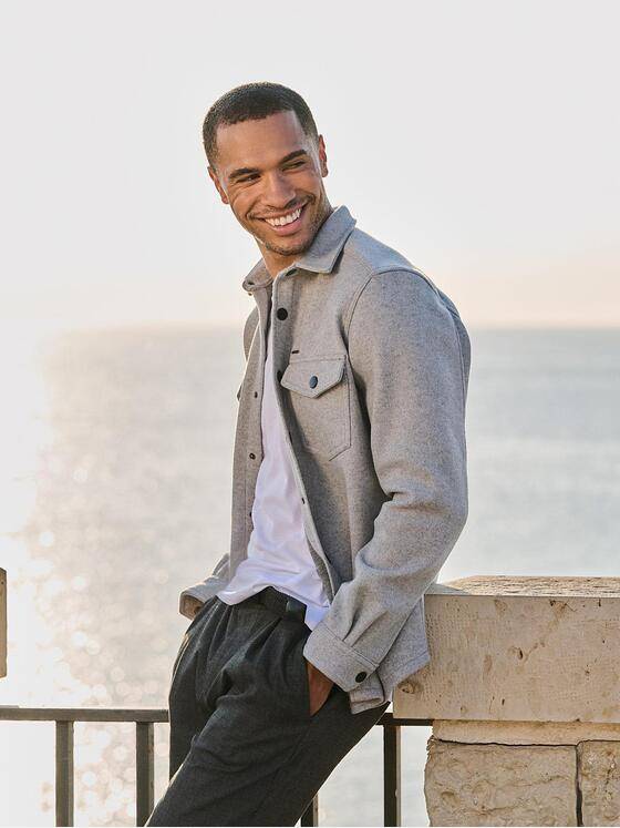 emilio adani Herren Overshirt uni Grau 37632