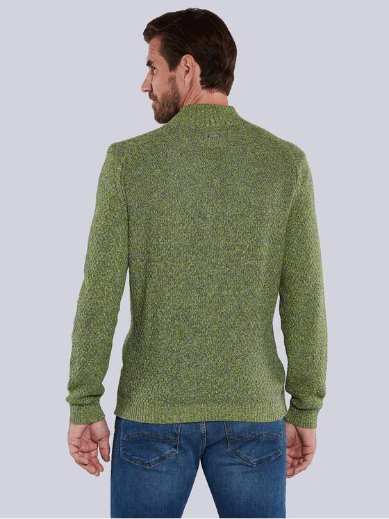 engbers Herren Pullover mit Troyerkragen Grün 35562