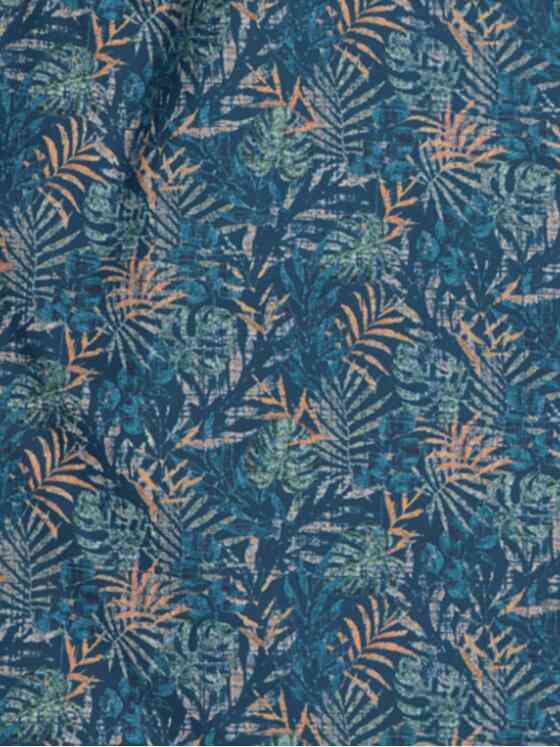 ENGBERS GERMANY Herren Langarm-Hemd gemustert Saphirblau 33235