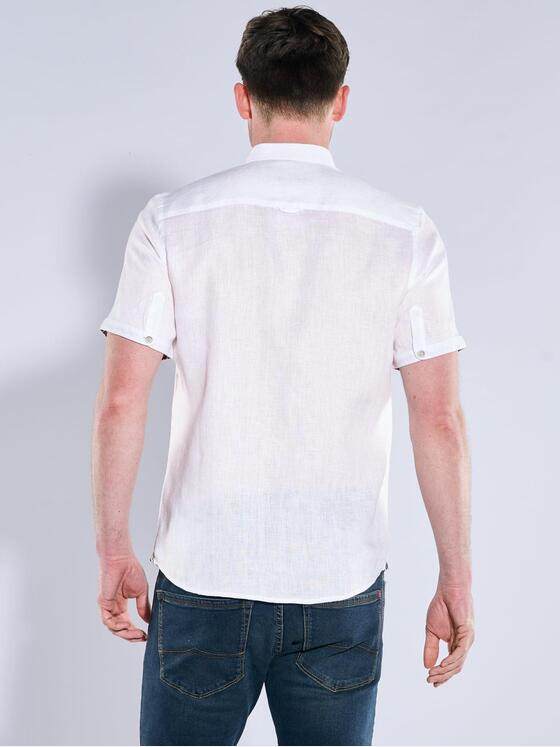 engbers Herren Kurzarm-Hemd aus Leinen Naturweiss 38357