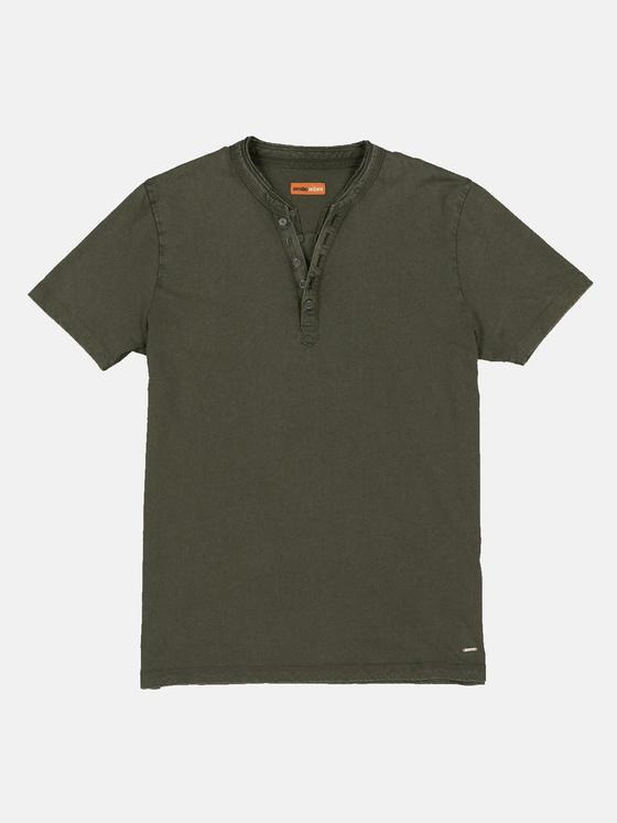 emilio adani Herren Henley-Shirt regular Grün 35106