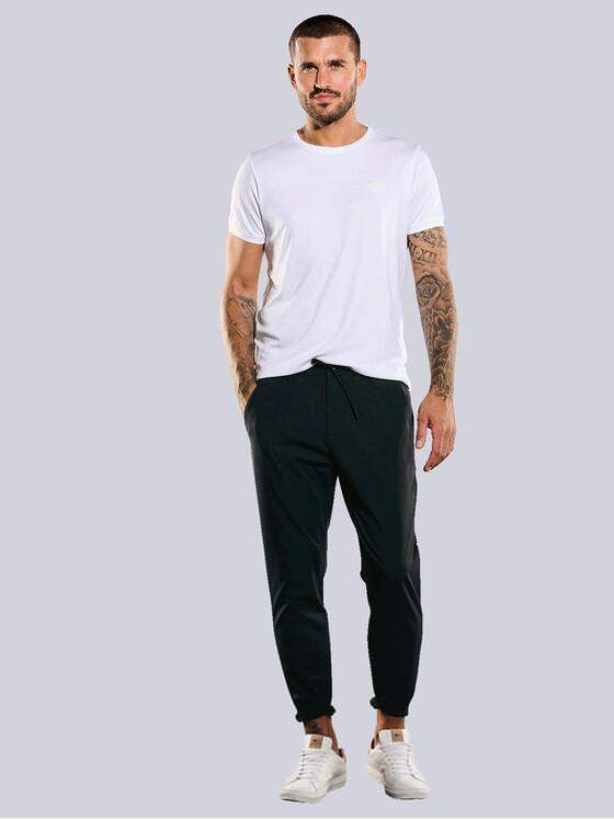emilio adani Herren Hose mit Tunnelzug Schwarz 35243