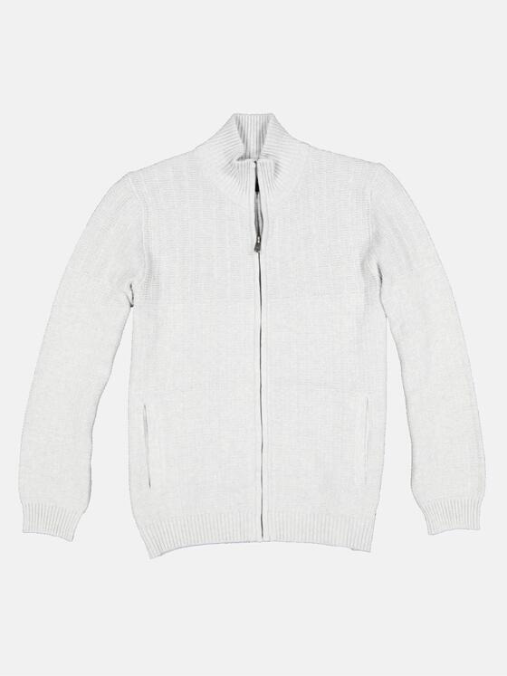engbers Herren Strickjacke strukturiert Silbergrau 33387
